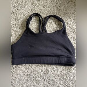 Athleta Black Sports Bra Medium Support Racerback